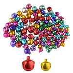 TUPARKA 200PCS 6MM 10MM Jingle Bells Craft Bells Ornament for Christmas Party Decorations Supplies(Assorted Color)