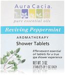 Aura Cacia Shower Tablet Peppermint Reviving, 3 Ounce