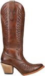 Corral Boots Womens Cognac Embroidered Snip Toe Casual Boots Mid Calf Mid Heel 2-3" - Brown, Cognac, 8 UK