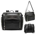 Leather Diaper Bag Backpack with Ch