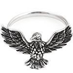 Jude Jewelers Retro Vintage Stainless Steel Bird Eagle Style Statement Anniversary Promise Wedding Ring