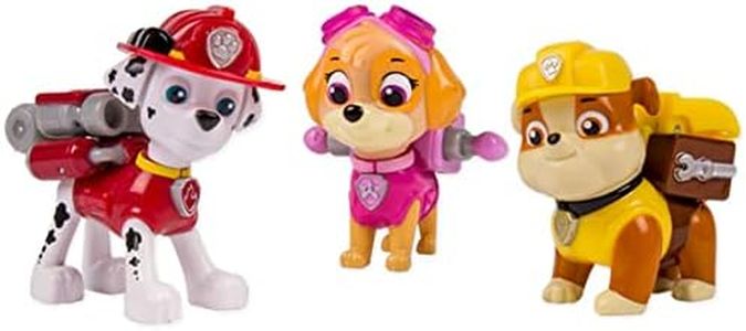 Paw Patrol Action Pack Pups Figure Set Marshal, Skye & Rubble