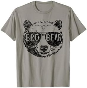 Brother Bear Face Sunglasses Big Little Brother Father's Day T-Shirt