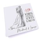 ukgiftstoreonline Personalised 40th Wedding Anniversary Photo album Gift