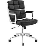 Modway Highback Upholstered Vinyl Office Chair, Black