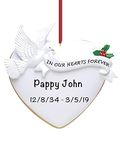 Memorial Christmas Ornament 2023 – In Our Hearts Forever Ornament - Personalised Memorial Ornaments for Loss of Loved One – Sympathy Gift – Unique Bereavement Christmas Ornament - RIP Ornaments 2023