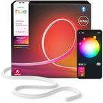 Hue OmniGlow 3-Meter COB LED Strip Light, 2700 lm, Vibrant Color and Ambiance, Flexible Indoor Lighting, Uniform Light, Cuttable, App and Voice Control