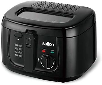 Salton Cool Touch Deep Fryer for Home Use with Basket - 2.5L/2.6QT Capacity, Easy to Clean and Store