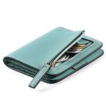 GAEKEAO Women's Wallet RFID Blocking Leather Compact Bi-fold Wallet for Woman Zipper Coin Pocket Small Ladies Purse with ID Window