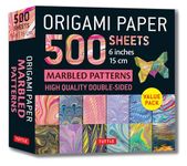 Origami Paper 500 sheets Marbled Patterns 6" (15 cm): Tuttle Origami Paper: High-Quality Double-Sided Origami Sheets Printed with 12 Different Designs ... (Instructions for 6 Projects Included)