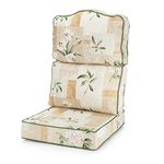 Alfresia Java Cane Conservatory Cushion -Replacement Chair Cushion, Conservatory Furniture Cushion, High Back, Thick Foam Filling, Cotton Shell, Choice of Colours (Harrogate Natural)
