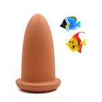 Uotyle Ceramic Spawning Cone 8 Inches Breeding Cones Cave Orange Aquarium Decorations Fish Tank Ornaments for Discus Clownfish Angelfish Aquatic Pets Play Hide Rest