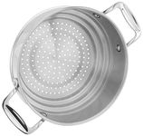 Stellar 7000 Steamer Insert S759 Stainless Steel Stepped Steamer with Twin Handles, Fits Most 16cm, 18cm or 20cm Pans - Fully Guaranteed