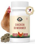 CanineGluca - Chicken De-wormer: an All-Natural Health Formula, 120 Tablets, Safe for Eggs During Use, Complete Poultry Medicine Supplies, US-Made, Effective for Poultry and Ages.