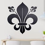 Kiwistar French Lily Wall Stickers Wall Stickers Wall Sticker available in 6 Sizes, 70_schwarz, 60 x 56 cm