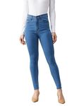 Miss Chase Women's Skinny High Rise Regular Length Denim (Plus Size) Jeans (MCAW18DEN02-77-351-32, Sapphire Blue, 32)