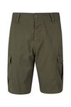 Mountain Warehouse Lakeside Mens Shorts - 100% Durable Twill Cotton Cargo Shorts, Durable Shorts, 6 Pockets - for Walking, Running, Hiking & Camping Khaki Men's W32