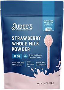 Judee’s Strawberry Whole Milk Powder 11 oz - rBST Hormone-Free, Gluten-Free and Nut-Free - Pantry Staple, Baking Ready, Great for Travel, and Reconstituting