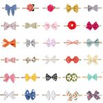 Headbands and Bows for Baby Girl, 30 Pcs Hair Accessories for Newborn Infant Toddler with Different Chic colors and Styles