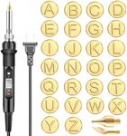 Wood Burning Kit with Letters, DIY Wood/Leather Burning Set + 26 Letters Copper Mold — DIY Wood Burning/Carving Set, Letter Soldering Iron Stencils Wood Burning Kit Tool (28Pcs-B/Set)