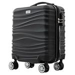 CUQOO 45x36x20cm Lightweight Hard Cabin Suitcase Approved by Over 100+ Airlines – Carry on Suitcase with 4 Wheels & Combi Lock | ABS Hard Case EasyJet, British Airways, Virgin Atlantic, Emirates