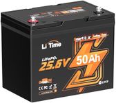 Litime 24V 50Ah TM Bluetooth Low-Temp Protection LiFePO4 Battery Buit in 50A BMS, Group 24 Deep Cycle Lithium Iron Phosphate Battery Perfect for Trolling Motors,Yacht, Marine, Boat, RV,Fishing Finder