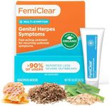 FemiClear for Genital Herpes Symptoms & Cold Sores, Multi-Symptom - Effective Intimate Relief - Made with All-Natural and Organic Ingredients - 0.5 Ounce Tube