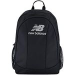 New Balance Unisex's Laptop Backpack, Commuter Travel Bag for Men and Women, Black, 0