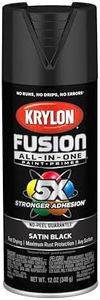 12 oz Krylon K02754007 Black Fusion All-In-One Paint & Primer Spray Paint, Matte