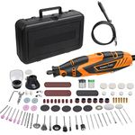 Vastar Rotary Tool Kit, Power Grinder Tools with 211 Accessories and 3 Attachments, 6 Levels Adjustable and Carrying Case for Cutting, Engraving, Drilling, Grinding, Polishing and DIY Creation