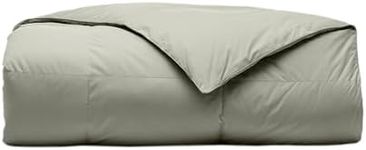 BOLL & BRANCH Percale Quilted Down Alternative Comforter - King/Cal King, Sageleaf - Duvet Insert and Cover in One Layer - All-Season, Luxury Organic Cotton, Hypoallergenic Primaloft - 1 Comforter