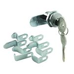 Prime-Line MP4532 9-Cam, Hl1 Keyway, Mail Box Lock, Counter Clockwise Rotation, (single pack), Chrome