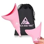 Pitch and Trek Female Urinal, Travel Urination Device w/Carry Bag, Road Trip, Camping & Hiking Essentials for Women, Festival Accessories, Pink