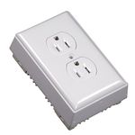 Wiremold Plastic Nonmetallic Raceway, Extending Power, On-Wall Outlet + Box, White, NMW2-D