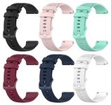 6-Pack Bands Compatible with AGPTEK Smart Watch Band for Men Women Waterproof Breathable Lightweight Silicone Wristbands for AGPTEK LW11 Smartwatch