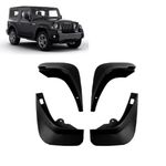 Car Heavy Duty Mud Guards OE Type Front and Rear Side Mud Flaps Compatible with Mahindra Thar 2021 Onward