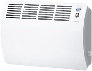STIEBEL ELTRON Wall mounted convector, electric heater CON 15 Premium U, 1500 W for about 15 sqm, 7-day + 120-minute timer, frost + overheating protection, open window detection, Lot 20 compliant, alu