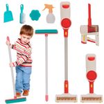 Kids Cleaning Set, Vacuum Cleaner Toy for Toddler with Real Suction Function, Sounds Effects, Best Gift for Boys and Girls