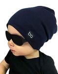 Babyfied Apparel Cotton Slouchy Baby Beanie Hat 6-36 months (Navy Blue)