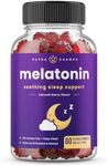 Melatonin Gummies | Natural Sleep Aid Supplement Drug-Free | 60 Sleep Gummies | 2.5mg, 5mg or 10mg Dose | Sleeping Pills Substitute | Vegan & Non-GMO | Natural Berry Flavour