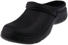 BAOBLADE Unisex Women Slip On Work Clog Anti Slip Hospital Nursing Kitchen Chef Shoes - Black, EU 41