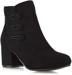 Womens Low Mid Block Heel Ankle Boo