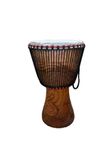 AMI 14-Inch Authentic Ghanaian Djembe Drum With Beautiful Hand Carvings - Comes With Three Free Instruments Worth £35