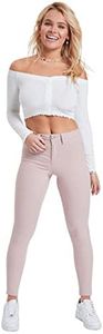 YMI Juniors Solid Hyperstretch Skinny Pants Small Rosette