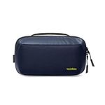 tomtoc Electronic Organizer Accessory Tech Pouch for MacBook Charger, Cables, Power Bank, Hard Drive, Cords, Water-resistant Storage Bag with a Card Slots for USB Adapter, Memory Card, Navy Blue