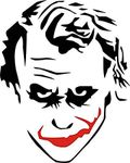 LYOMAN® Car Stickers Exterior Joker Smile Face Car Bumper Hood Windows Side Stickers Black Red