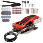 Einhell Power X-Change Cordless Grinding and Engraving Tool - 18V, Variable Speed (5,000-34,000 RPM), Engraving Tip - TE-MT 18/34 Li Rotary Multi Tool with 55pc Accessory Set (Battery Not Included)