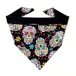 Candy/Sugar Skull Dog Bandana, for small and large dogs and small cats