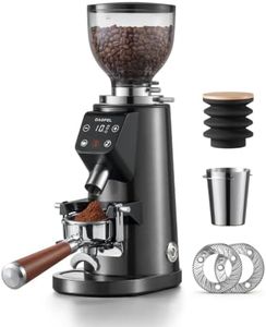 DAOFEL 64MM Flat Burr Coffee Grinder Electric With 100 Adjustable Grind Settings Coffee Bean Grinder for home use, Espresso, French Press, Precision Timer, Anti-static, Stainless Steel Gunmetal Gray
