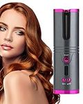 Rantizon Cordless Automatic Hair Curler, Cordless Hair Curler with LCD Display Adjustable Temperature Setting USB Rechargeable Professional Curling Iron for Long & Short Hair Styling Gifts…